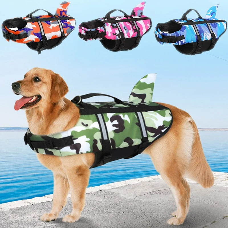 Pet Life Jacket with Handle for Dogs & Cats – SwimGuard™