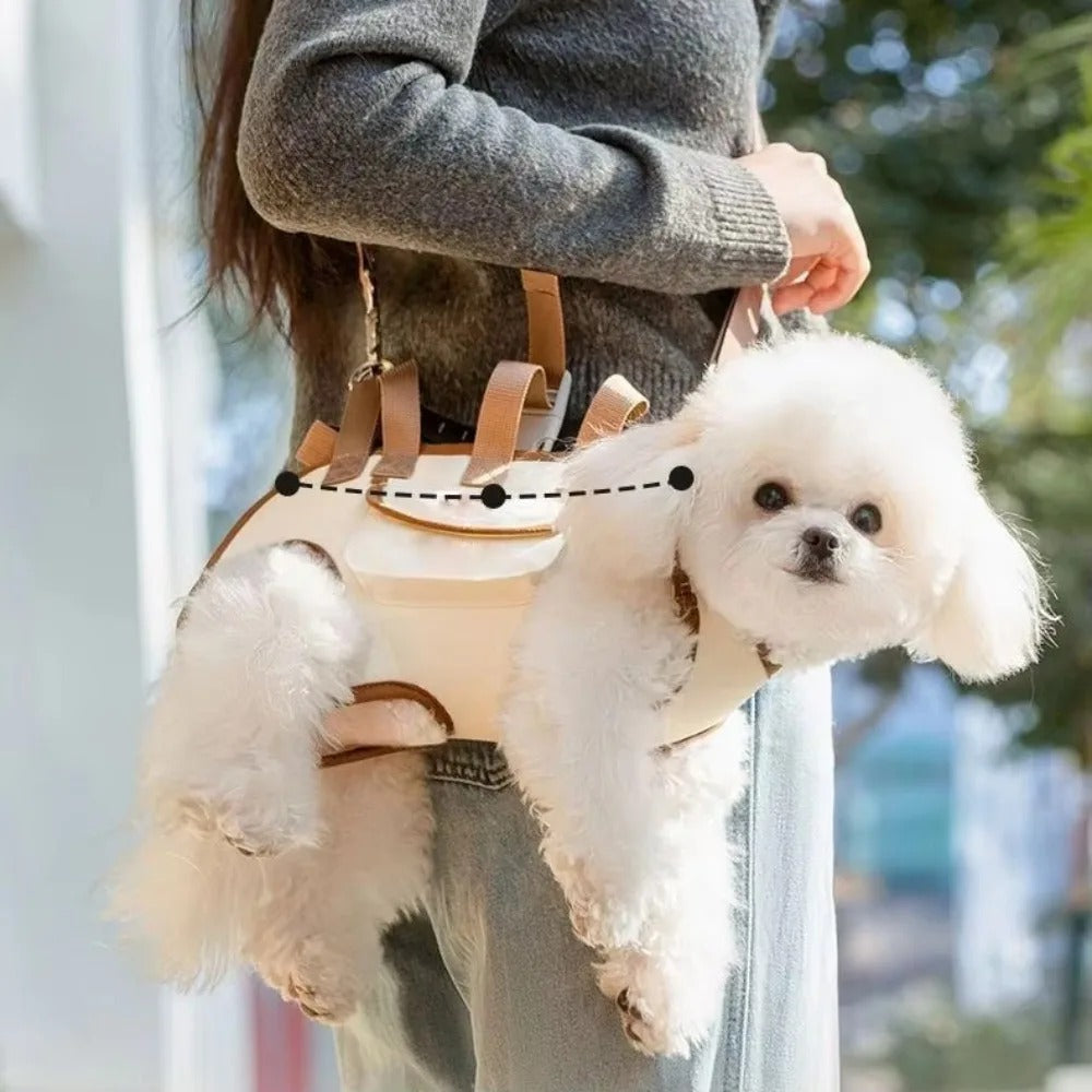 Elevated Pet Crossbody Carrier Backpack with Removable Strap – Voyo™