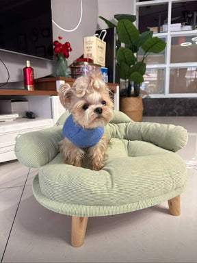 Velvet Pet Sofa Bed with Non-Slip Base – PlushHaven™