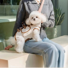 Elevated Pet Crossbody Carrier Backpack with Removable Strap – Voyo™