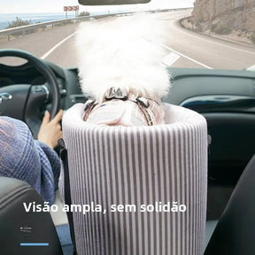 Striped Cotton Linen Pet Car Seat for Travel, One Size – Autora™