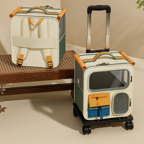 Rolling Pet Travel Carrier Case for Dogs & Cats – Oxford Fabric – Dravo™