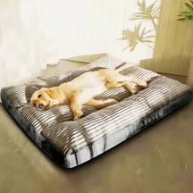 Large Cotton Pet Bed with Removable Zippered Cover – Fernby™