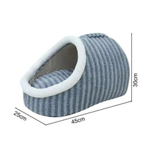 Non-Slip Pet Cave Bed with Removable Cushion & Patterned Design – NookJoy™
