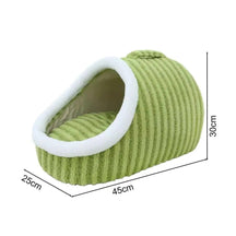 Non-Slip Pet Cave Bed with Removable Cushion & Patterned Design – NookJoy™