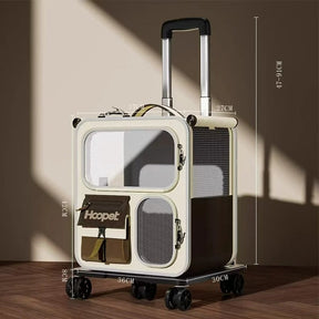 Rolling Pet Travel Carrier Case for Dogs & Cats – Oxford Fabric – Dravo™