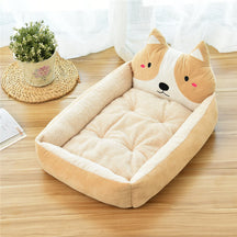 Cartoon Pet Bed with Removable Cushion for Dogs & Cats – Marnie™