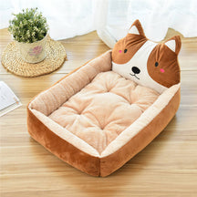 Cartoon Pet Bed with Removable Cushion for Dogs & Cats – Marnie™