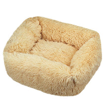 Square Puff Pet Bed with Plush Cotton Cushion, Cozy Design – Squishly™