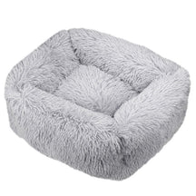 Square Puff Pet Bed with Plush Cotton Cushion, Cozy Design – Squishly™