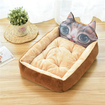 Cartoon Pet Bed with Removable Cushion for Dogs & Cats – Marnie™